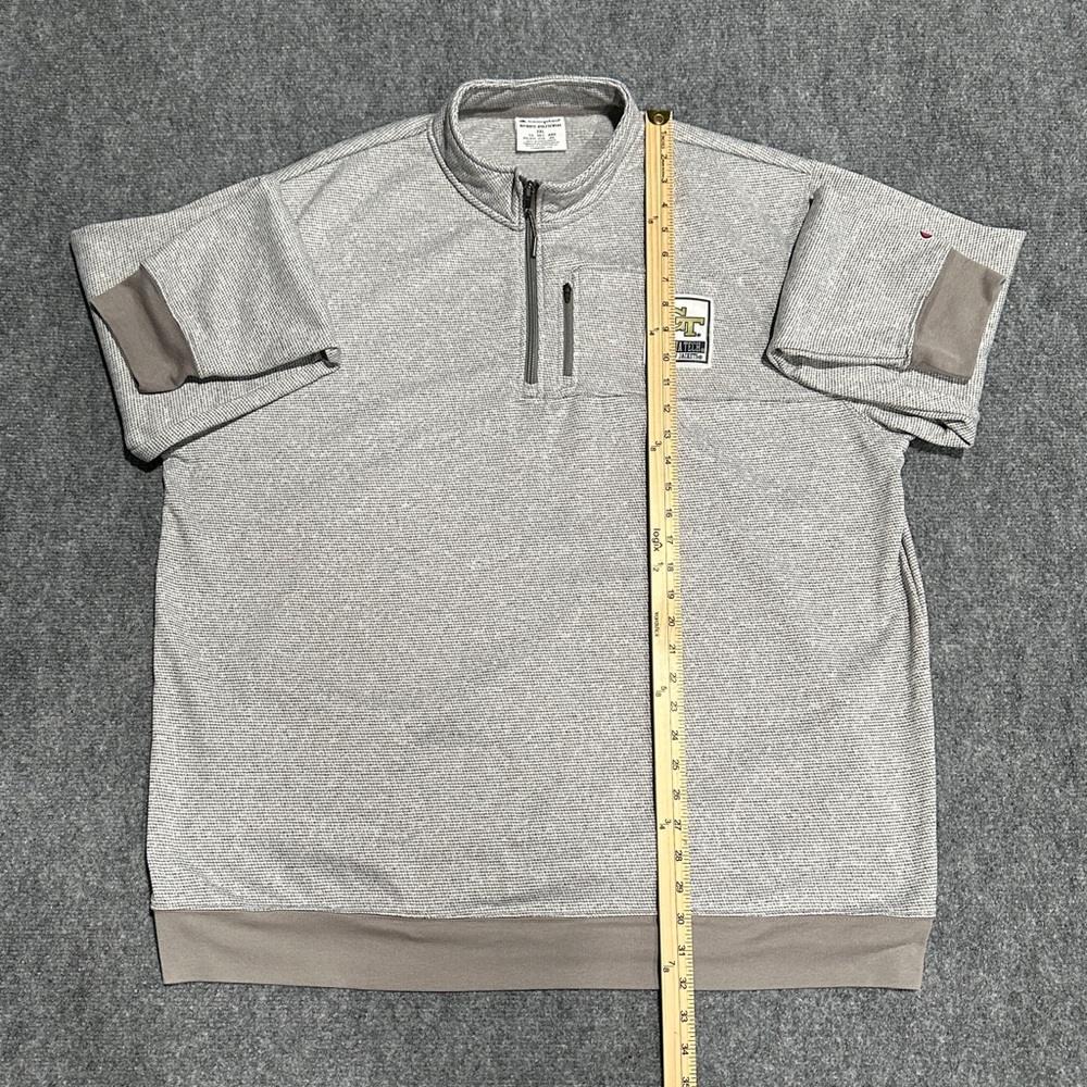 Georgia Tech Champion Sweatshirt Men Medium Gray 1/4 Zip Pullover - Size 2XL - Picture 6 of 8